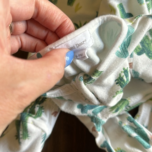 Angel dear cactus zippered footie - 6-9mo - Picture 3 of 3